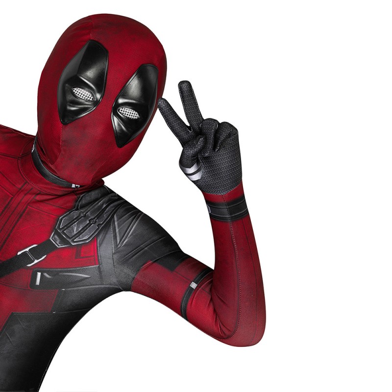 Kids Deadpool Cosplay Costume full set Jumpsuit