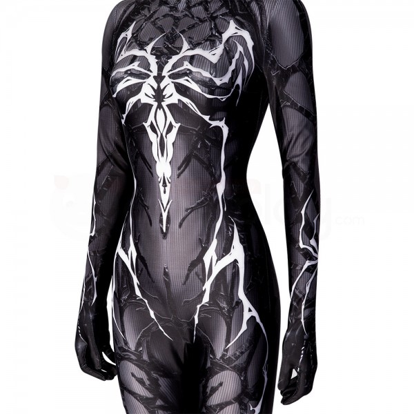 Lady Venom Black Jumpsuit Queen Of Dark Spider Women Cosplay Costume Champion Cosplay 3362