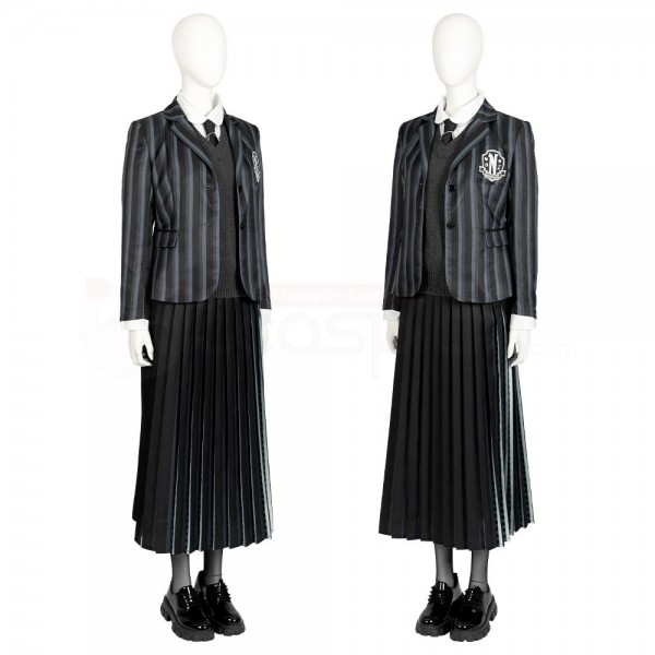 Wednesday Addams School Uniform The Addams Family Cosplay Costumes ...