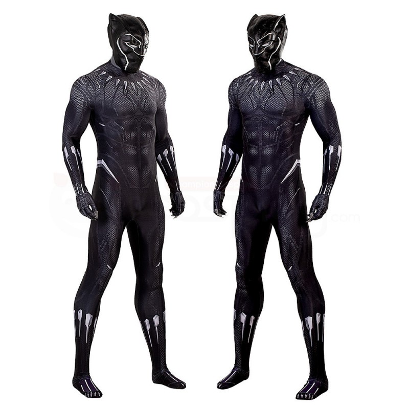 Black Panther Jumpsuit Black Cosplay Costume - CCosplay.com