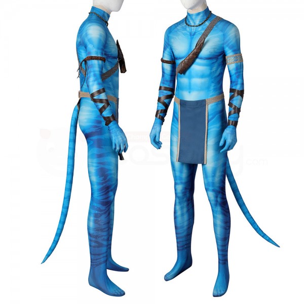 Avatar 2 The Way of Water Cosplay Costume Jake Sully Halloween Jumpsuit ...
