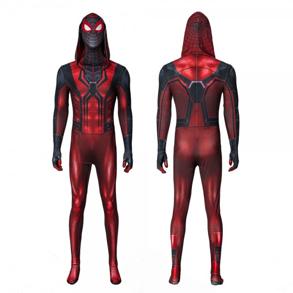 2023 Spider-Man Cosplay Costumes Miles Morales Scarlet Hood Version ...