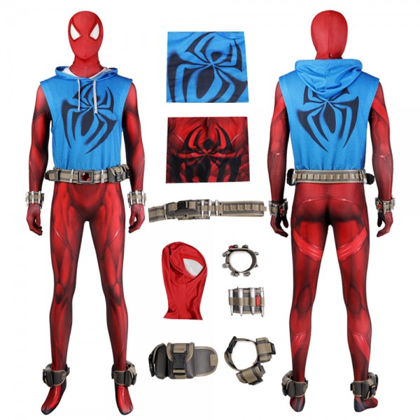 Spider-Man Across The Spider-Verse Scarlet Spider Jumpsuit Ben Reilly ...