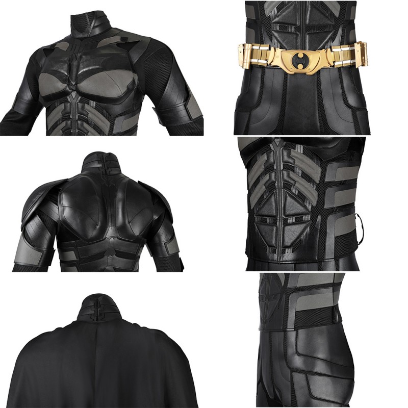 Bruce Wayne Costume Knight Cosplay Suit Men Black Outfit