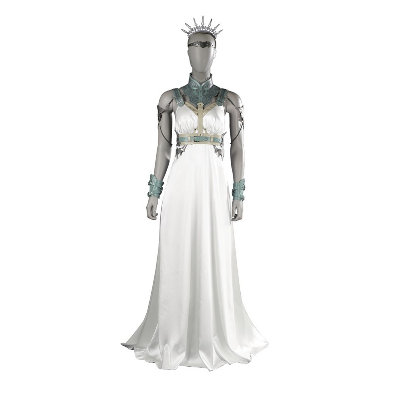 Final Fantasy VII Rebirth Cosplay Costumes Gold Saucer Dance Fancy Loveless Rosa White Dress Suit