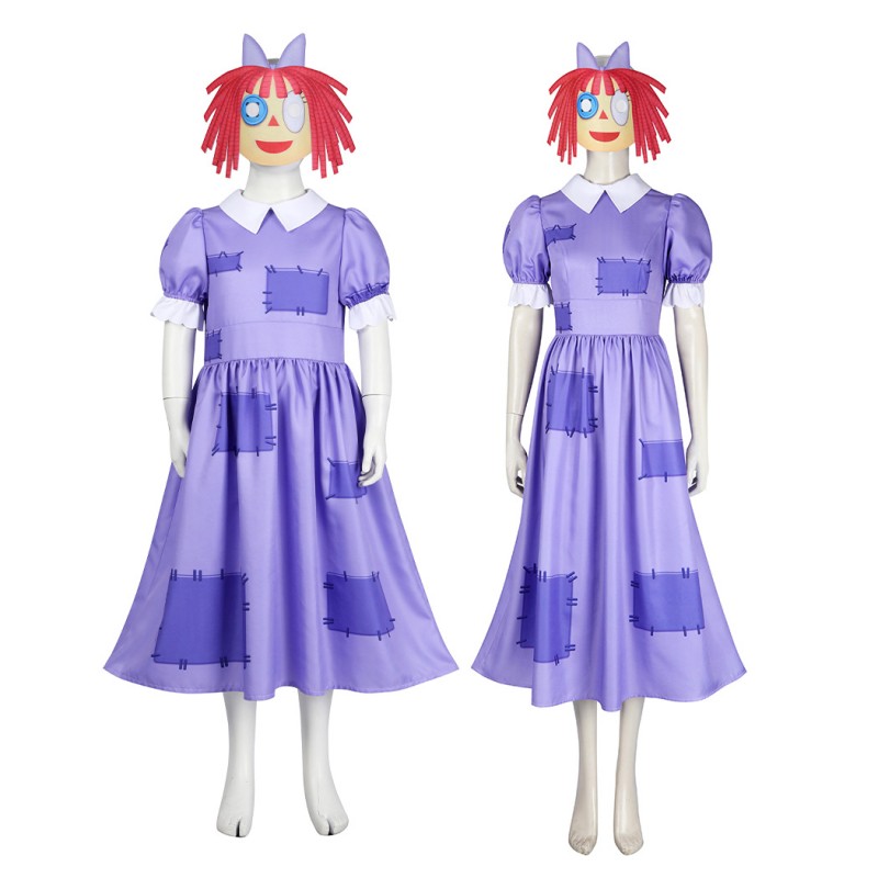 Ragatha Costume Anime The Amazing Digital Circus Cosplay Suit Adult Kids Dress