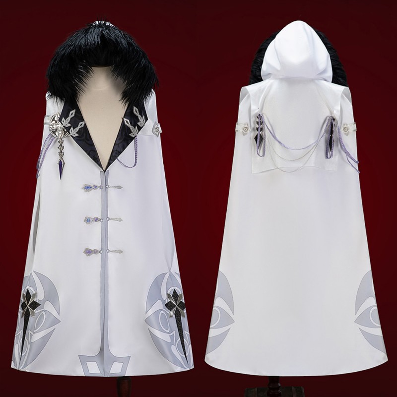 Genshin Impact Fatui Halloween Suit Game Cosplay Costumes Hooded Cloak