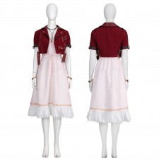 Final Fantasy VII Aerith Gainsborough Costume Game FF7 Cosplay Suit Halloween Dress Deluxe