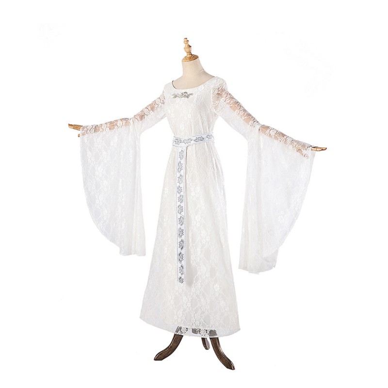 Galadriel Costume The Lord of the Rings Cosplay Suit White Dress