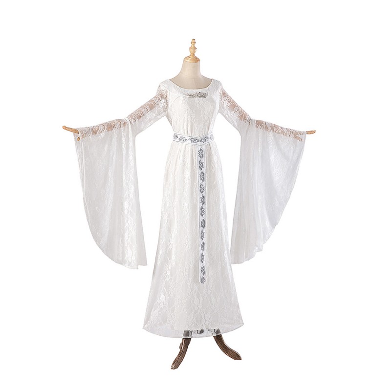 Galadriel Costume The Lord of the Rings Cosplay Suit White Dress