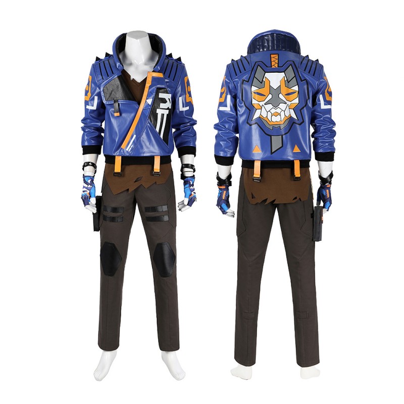 Valorant Yoru Costume Game Cosplay Suit Men Blue Jacket Halloween Carnival Outfit