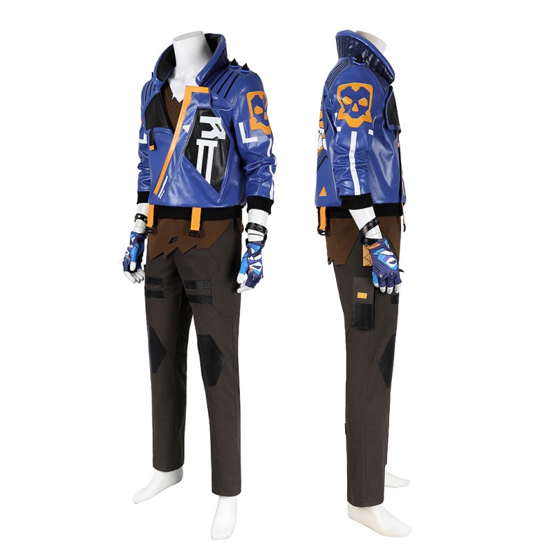 Valorant Yoru Costume Game Cosplay Suit Men Blue Jacket Halloween Carnival Outfit