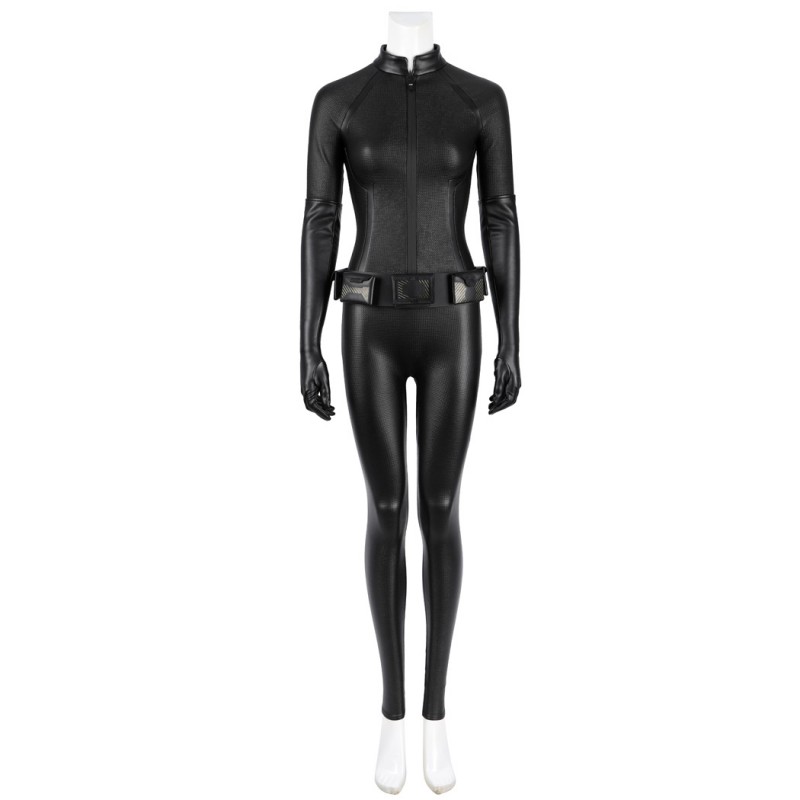 Selina Kyle Black Costume The Bat Knight Catgirl Halloween Cosplay Suit