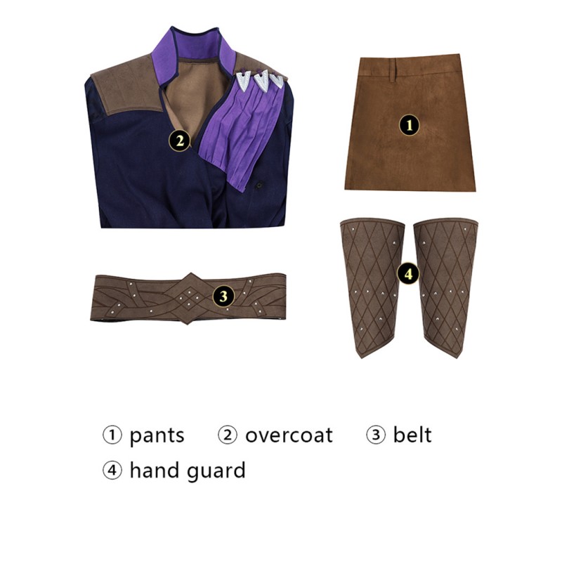 Gale Dekarios Costume Baldurs Gate 3 Cosplay Suit Purple Halloween Outfit