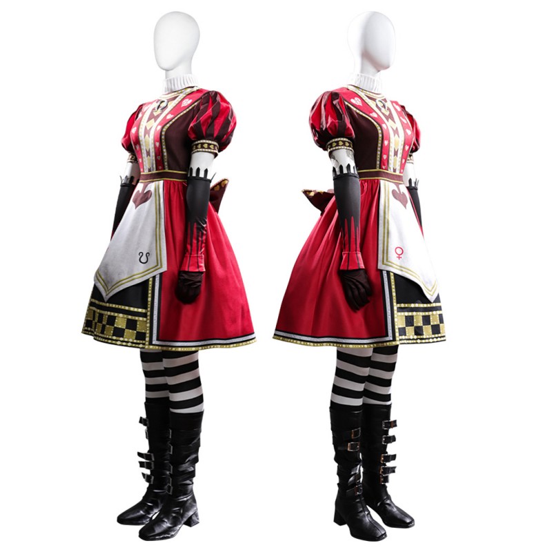 Alice Red Queen Costume Alice Madness Returns Cosplay Suit Women Halloween Outfits