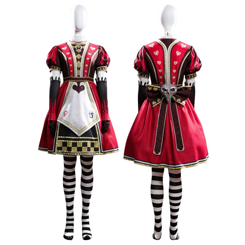 Alice Red Queen Costume Alice Madness Returns Cosplay Suit Women Halloween Outfits