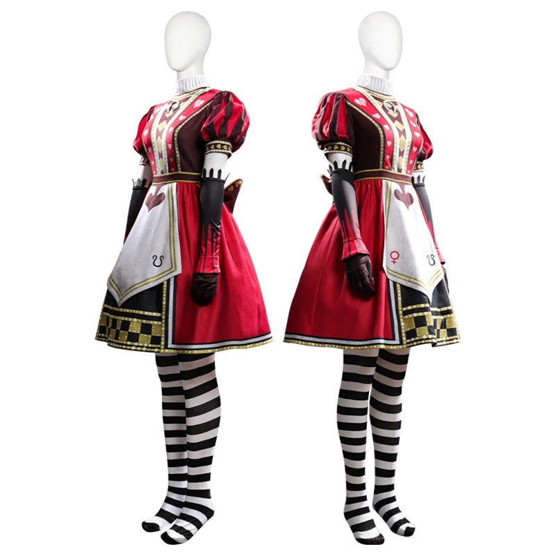 Alice Red Queen Costume Alice Madness Returns Cosplay Suit Women Halloween Outfits