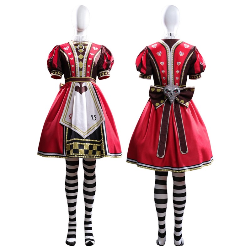 Alice Red Queen Costume Alice Madness Returns Cosplay Suit Women Halloween Outfits