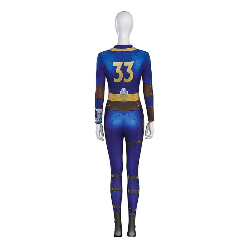 Fallout Lucy Jumpsuit TV Fallout Vault 33 Cosplay Costumes Blue Uniform