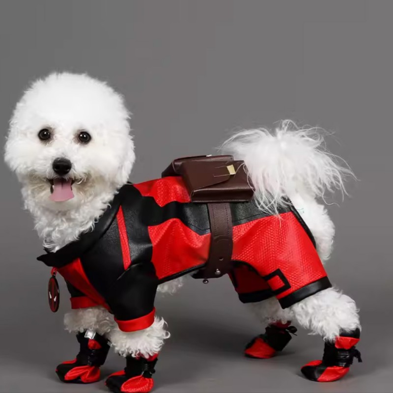 Dogpool Costume Deadpool 3 Wolverine Dogpool Wade Wilson Cosplay Suit Pet Dog Clothes