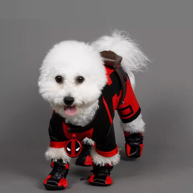 Dogpool Costume Deadpool 3 Wolverine Dogpool Wade Wilson Cosplay Suit Pet Dog Clothes