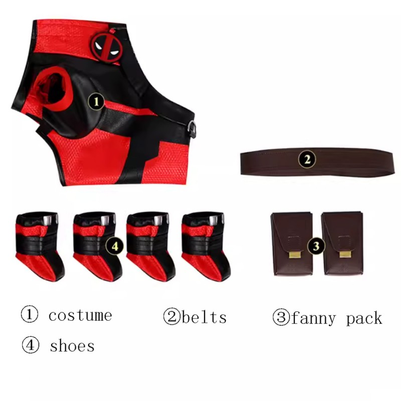 Deadpool 3 Cosplay Costume Wade Wilson New Deadpool Halloween Outfits Full Set