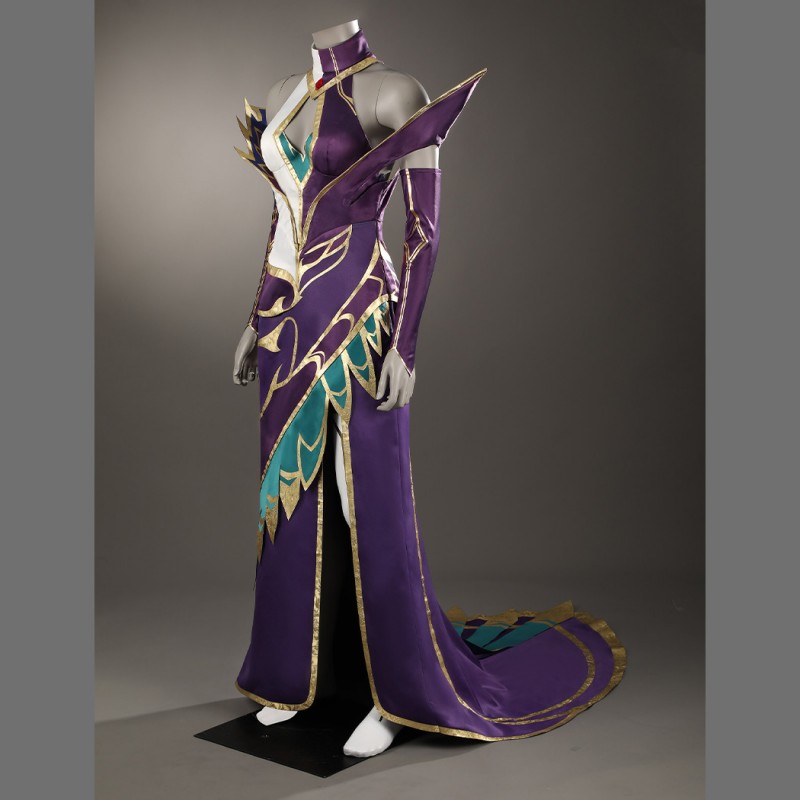 Morgana Costume League of Legends Cosplay Suit LOL Purple Halloween Outfit