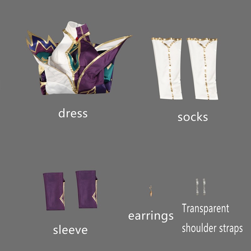 Morgana Costume League of Legends Cosplay Suit LOL Purple Halloween Outfit