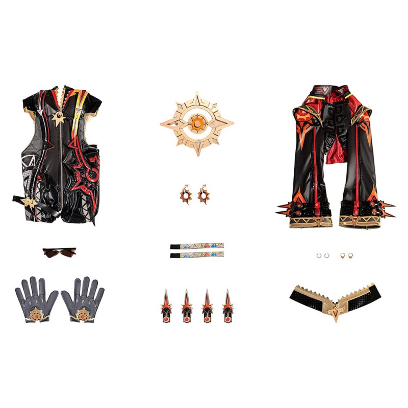 Genshin Impact Mavuika Costume Game Cosplay Suit Women Halloween Outfits