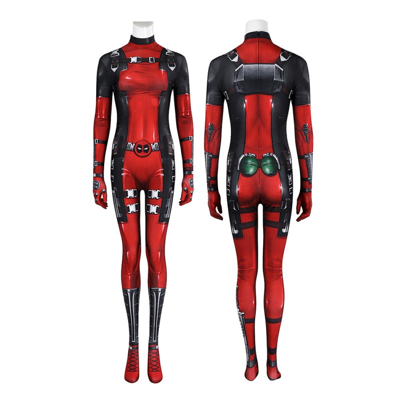 Ready To Ship - Lady Deadpool Jumpsuit Deadpool 3 Wolverine Cosplay Costumes Female Halloween Suit