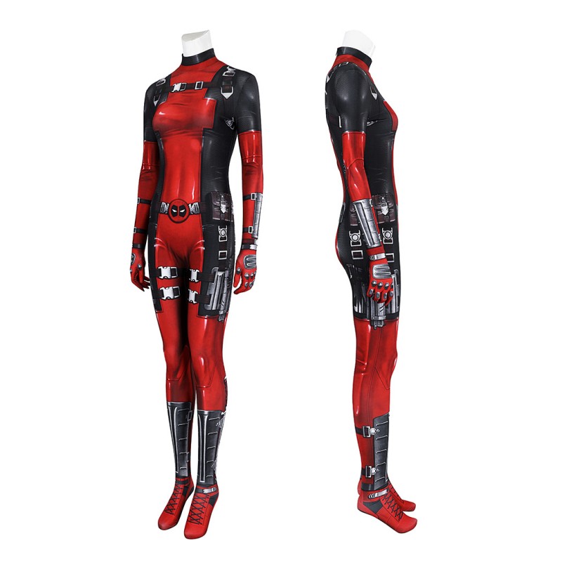 Ready To Ship - Lady Deadpool Jumpsuit Deadpool 3 Wolverine Cosplay Costumes Female Halloween Suit