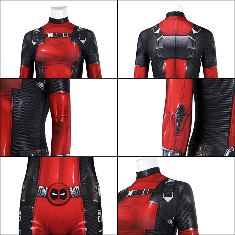 Ready To Ship - Lady Deadpool Jumpsuit Deadpool 3 Wolverine Cosplay Costumes Female Halloween Suit