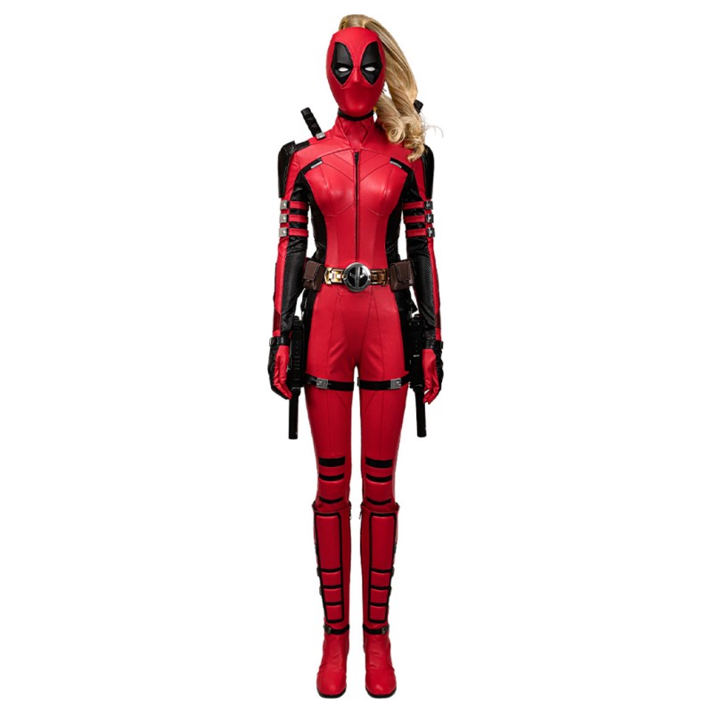 Lady Deadpool Costumes 2024 Deadpool Wolverine Wanda Wilson Cosplay Suit Deluxe Edition