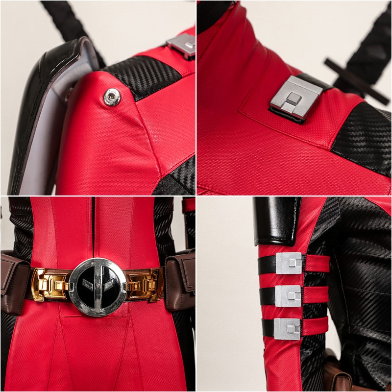 Lady Deadpool Costumes 2024 Deadpool Wolverine Wanda Wilson Cosplay Suit Deluxe Edition