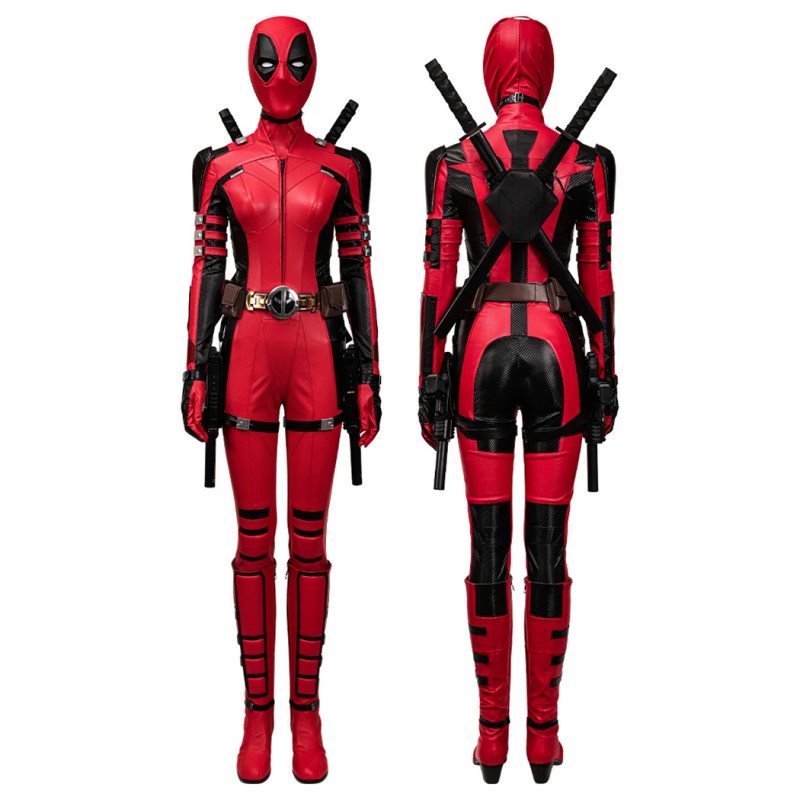 Lady Deadpool Costumes 2024 Deadpool Wolverine Wanda Wilson Cosplay Suit Deluxe Edition