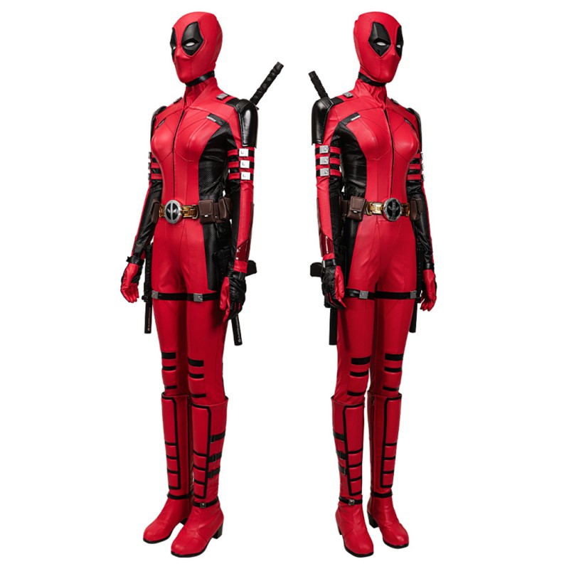 Lady Deadpool Costumes 2024 Deadpool Wolverine Wanda Wilson Cosplay Suit Deluxe Edition