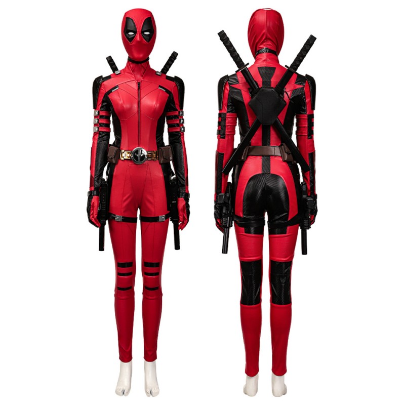 Lady Deadpool Costumes 2024 Deadpool Wolverine Wanda Wilson Cosplay Suit Deluxe Edition