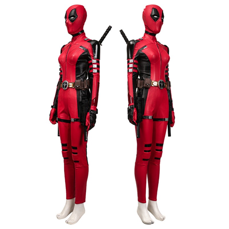 Lady Deadpool Costumes 2024 Deadpool Wolverine Wanda Wilson Cosplay Suit Deluxe Edition