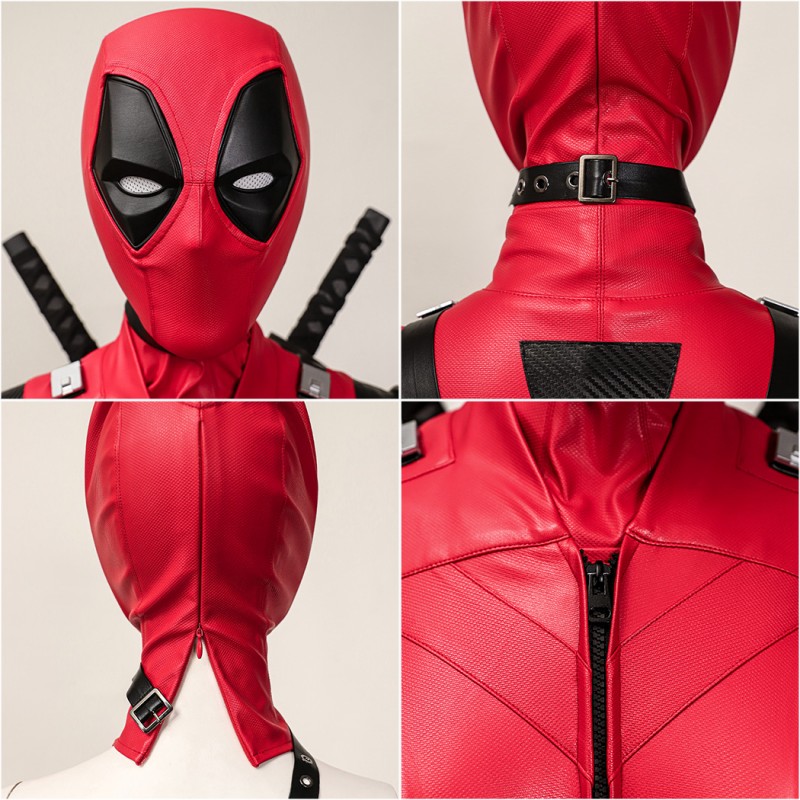 Lady Deadpool Costumes 2024 Deadpool Wolverine Wanda Wilson Cosplay Suit Deluxe Edition