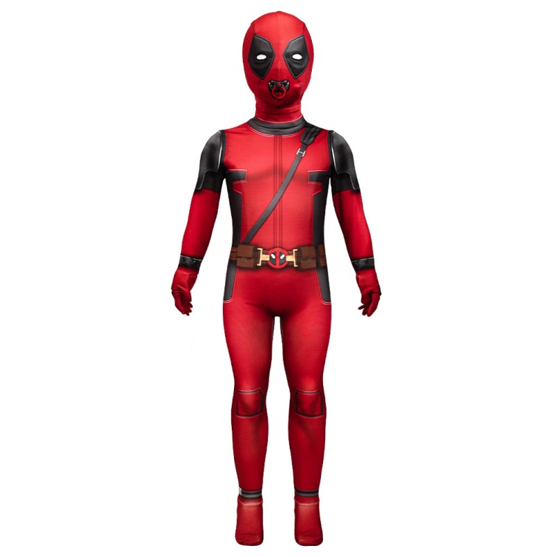 Kids Deadpool Costume Deadpool 3 Wolverine Cosplay Suit Children Bodysuit