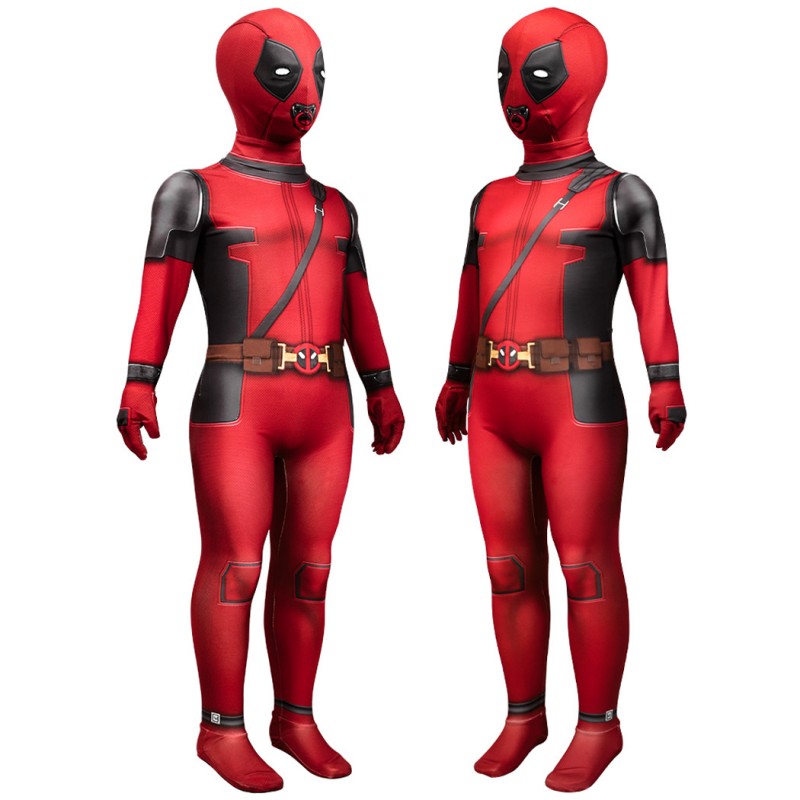 Kids Deadpool Costume Deadpool 3 Wolverine Cosplay Suit Children Bodysuit