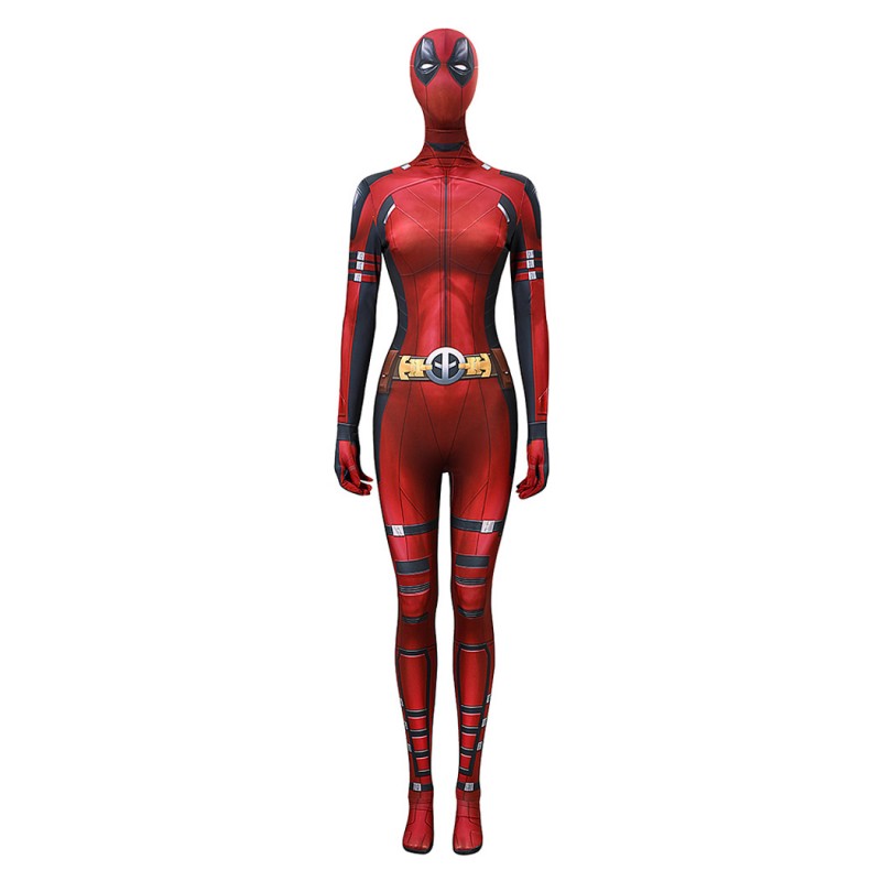 Deadpool 3 Lady Jumpsuit 2024 Deadpool Wolverine Cosplay Suit