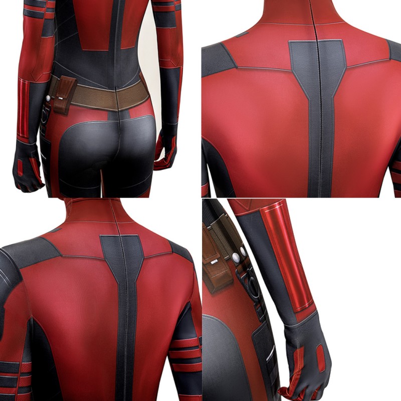 Deadpool 3 Lady Jumpsuit 2024 Deadpool Wolverine Cosplay Suit