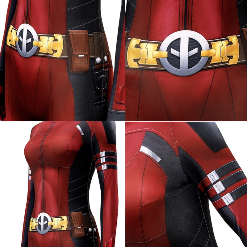 Deadpool 3 Lady Jumpsuit 2024 Deadpool Wolverine Cosplay Suit