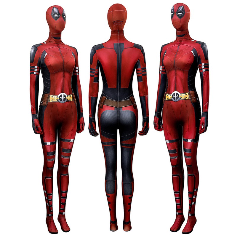 Deadpool 3 Lady Jumpsuit 2024 Deadpool Wolverine Cosplay Suit