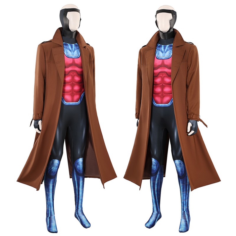 Ready To Ship - X-Men Remy LeBeau Costume Gambit Cosplay Suit Men Halloween Outfits