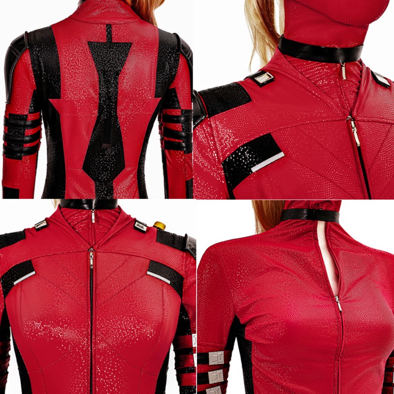 2024 Lady Deadpool Costume Deadpool Wolverine Wanda Wilson Halloween Cosplay Suit