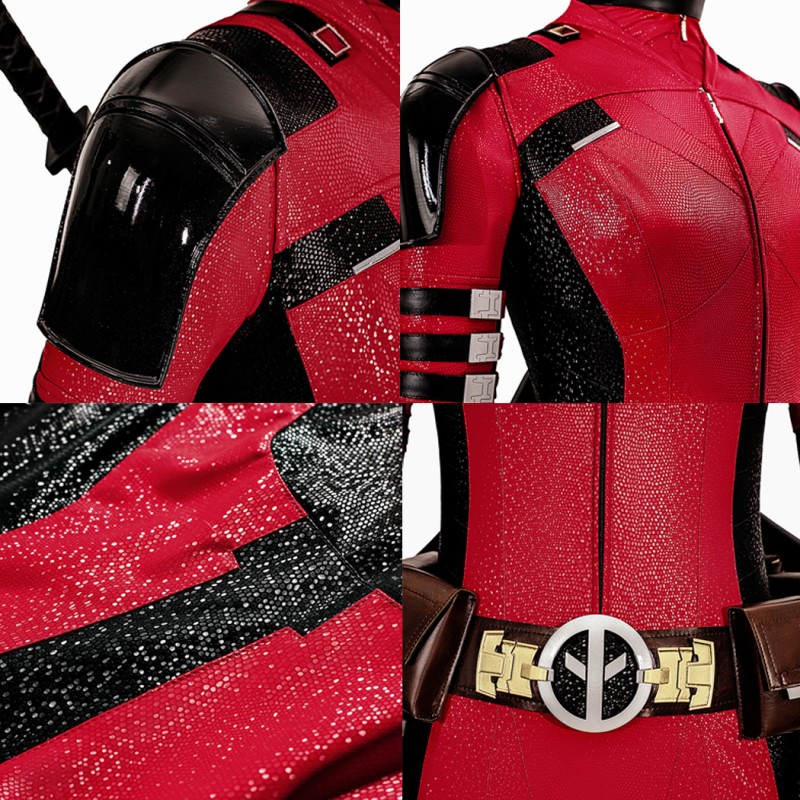 Ready To Ship 2024 Lady Deadpool Costume Deadpool Wolverine Wanda Wilson Halloween Cosplay Suit