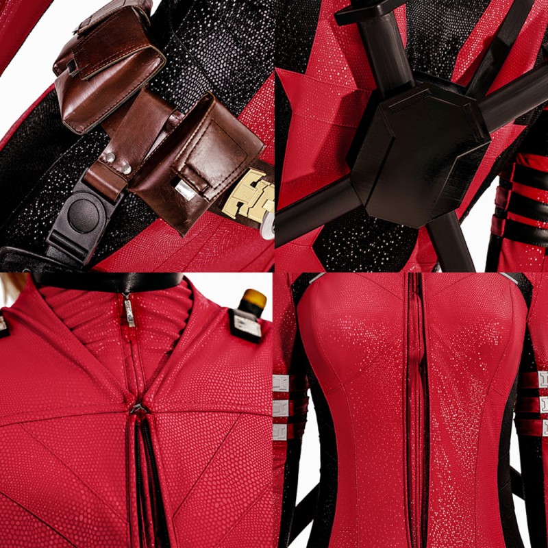 Ready To Ship 2024 Lady Deadpool Costume Deadpool Wolverine Wanda Wilson Halloween Cosplay Suit