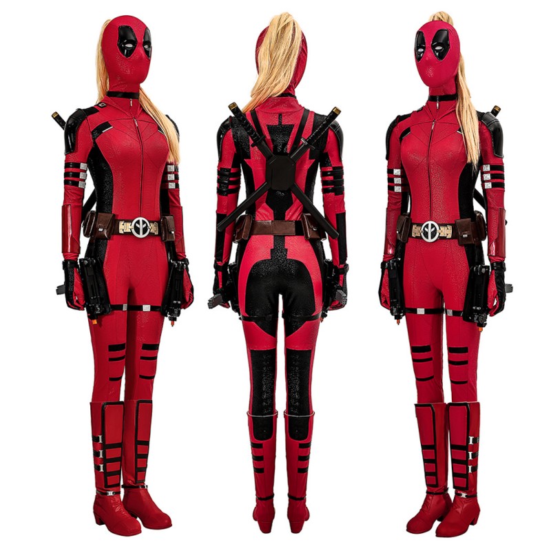 Ready To Ship 2024 Lady Deadpool Costume Deadpool Wolverine Wanda Wilson Halloween Cosplay Suit